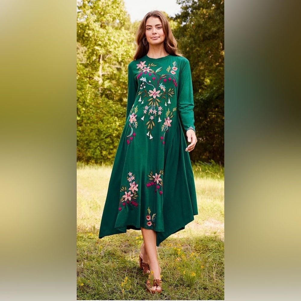 NWT Johnny Was Amarylla Embroidered Knit Dress size small
